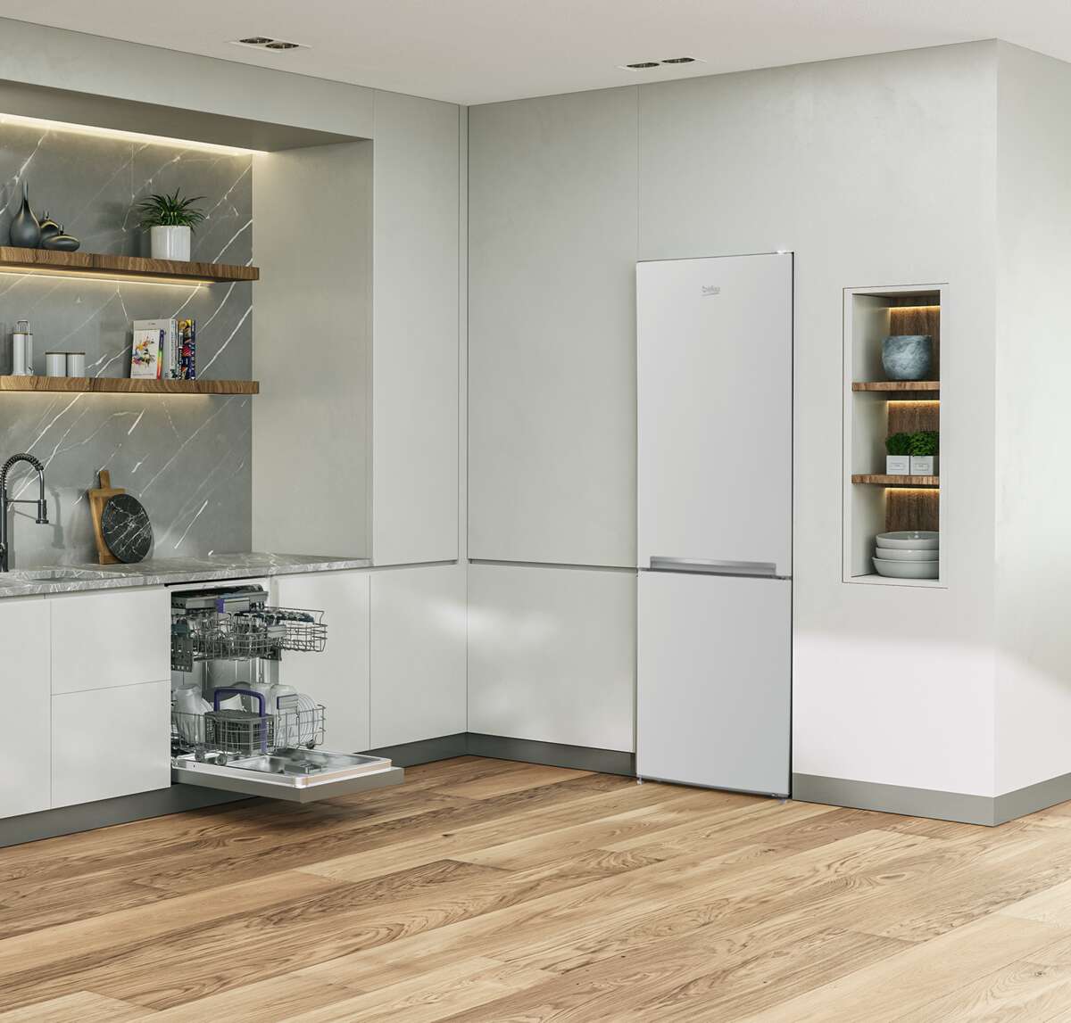 Beko RCSA300K40WN kombiskap