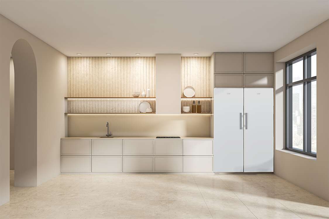 beko B1RMFNE314W1 fryseskap