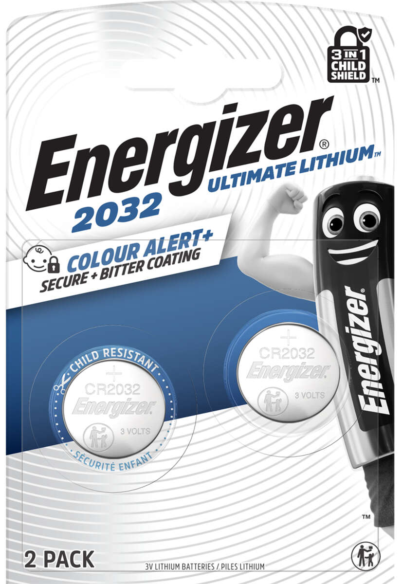 Energizer® Ultimate Lithium CR2032 batterier 2pk
