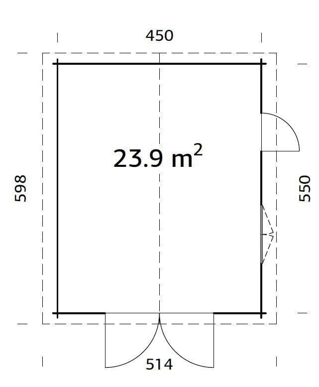 Palmako Roger 23,9 garasjebod