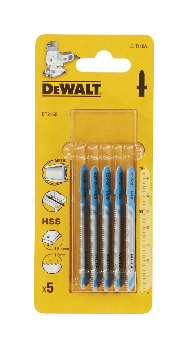 DeWalt DT2160 HSS stikksagblad 5-pk