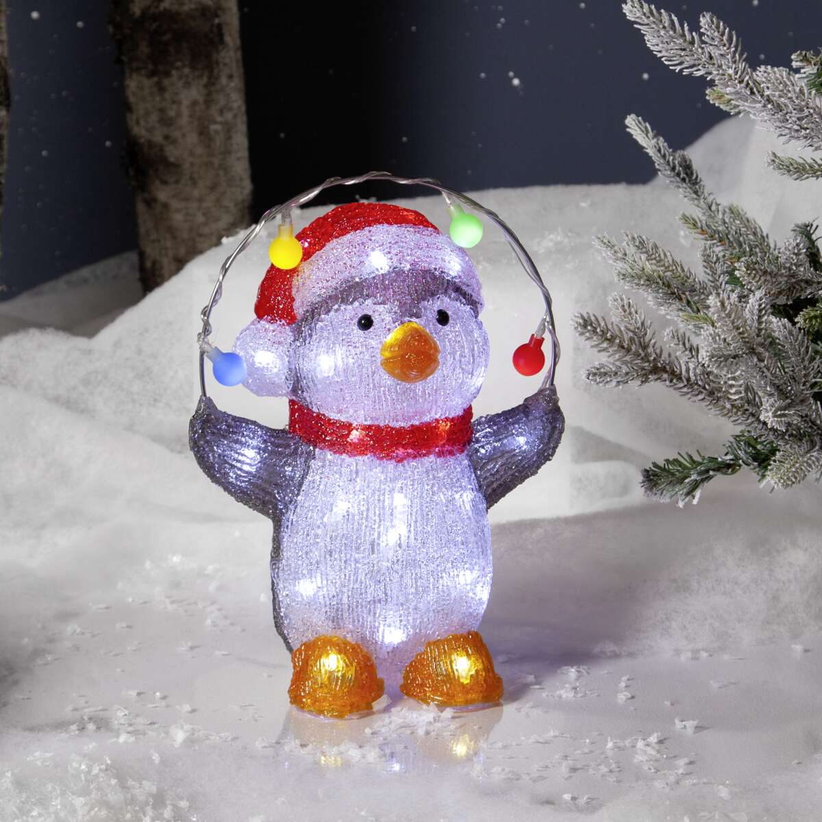 Crystalo LED-lys pingvin