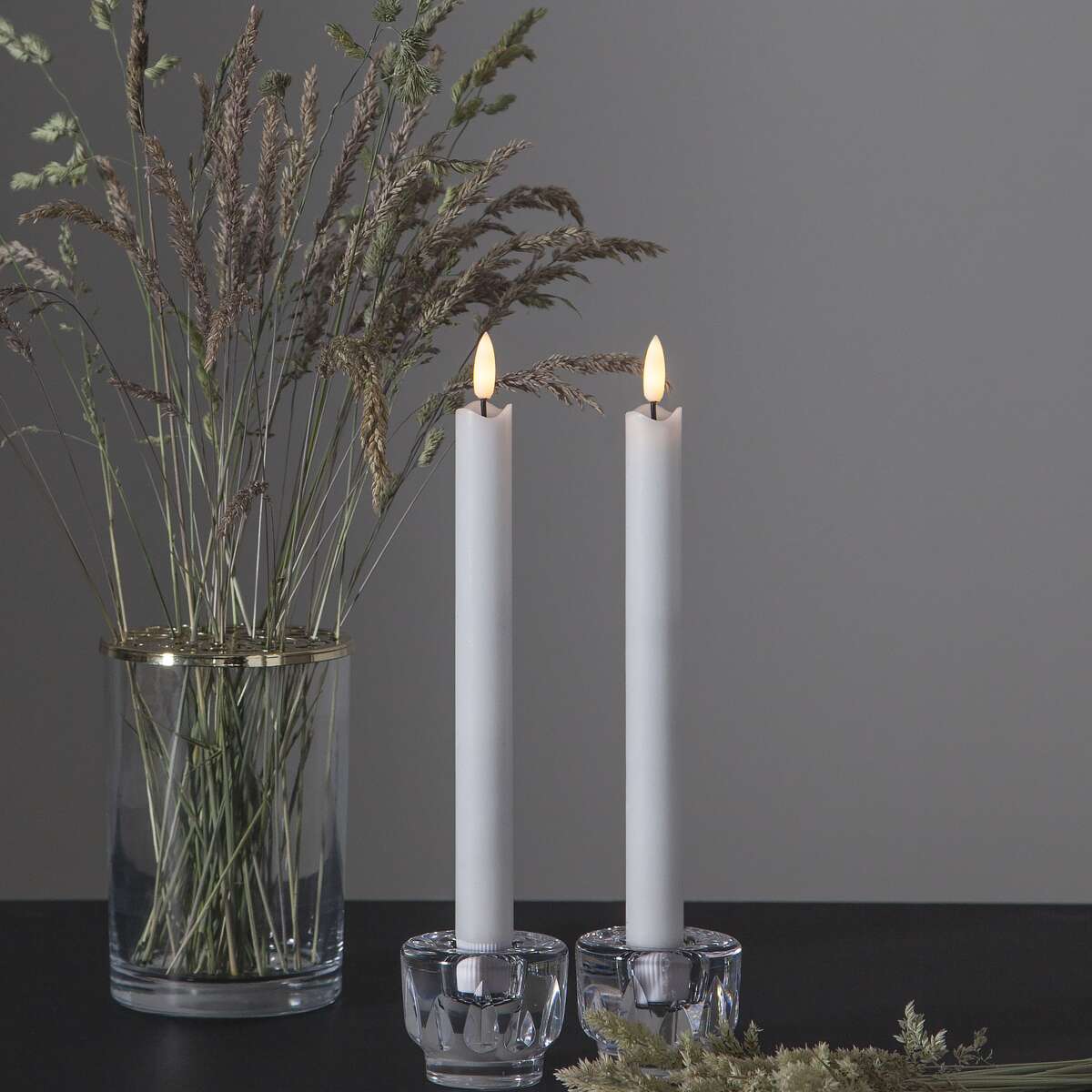 Flamme LED kronelys 2-pk