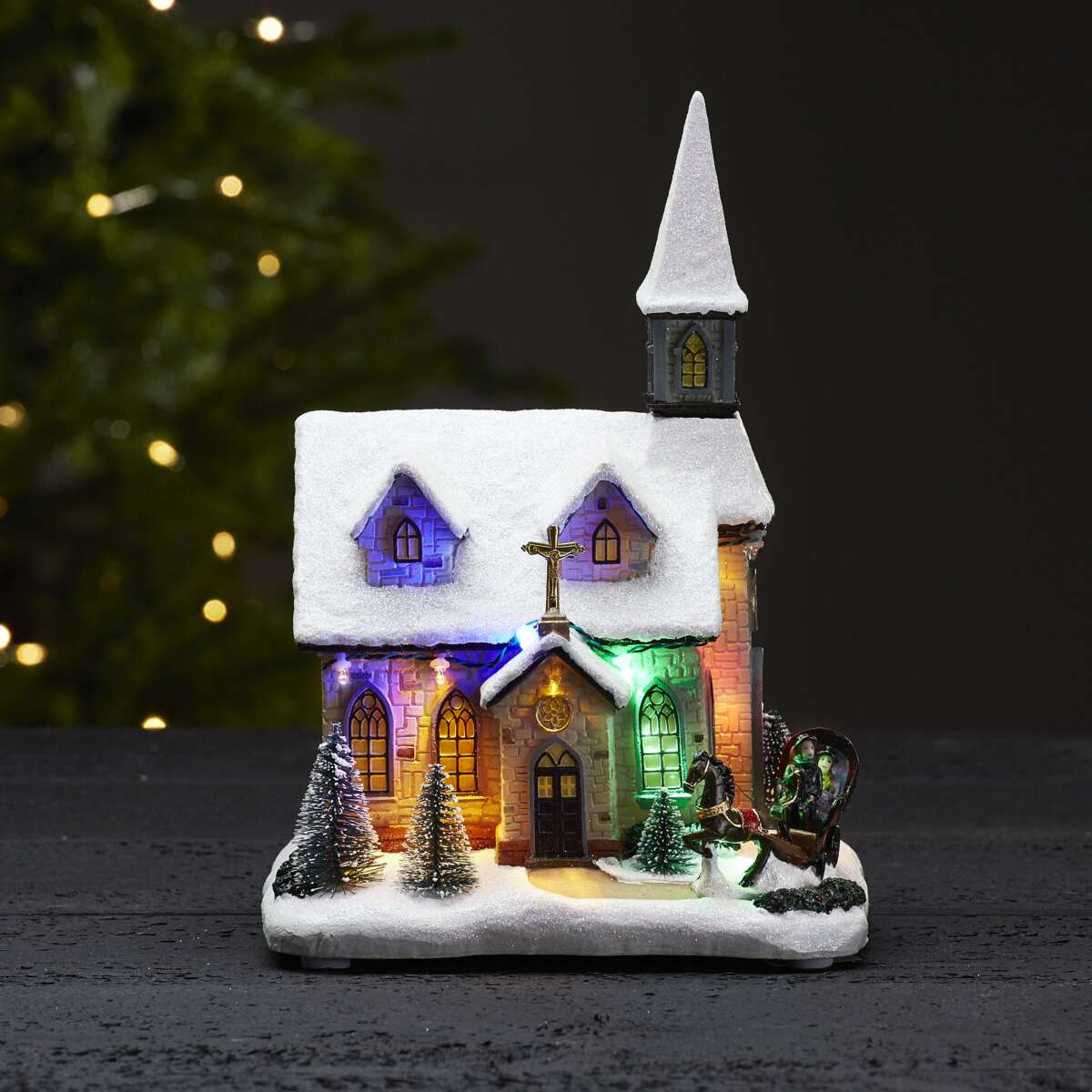 Chapel vinter LED-lys kirke