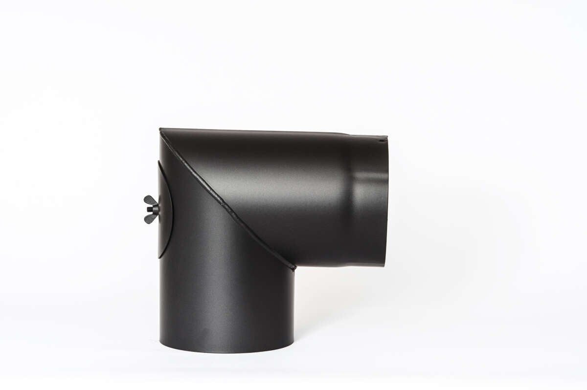 Tolmer Ø180x90° knerør m/luke