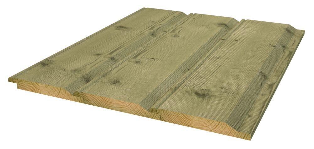 19x148 dobbelfals 28 gr impregnert furu kledning