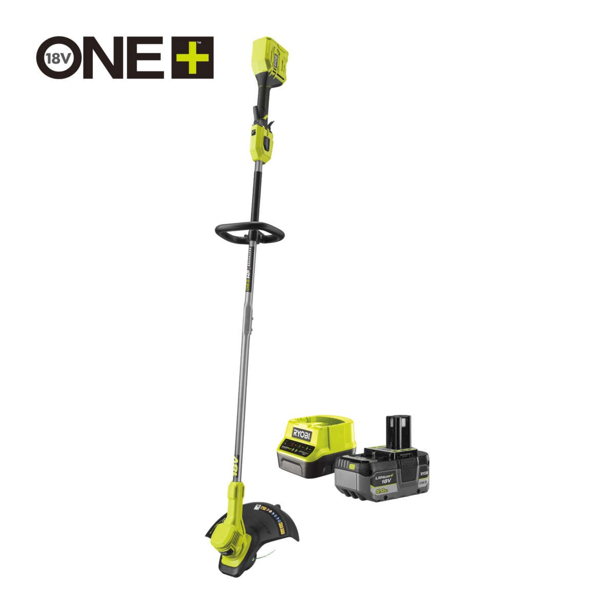 Ryobi ONE+ RY18LT18HTA-120 gresstrimmer/hekksaks m/batteri