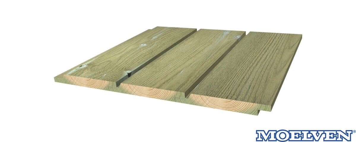 19x173 dobbelfals 60 gr impregnert kledning