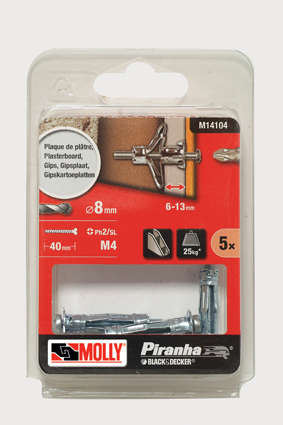 Molly M4 A5 M14104 gipsplugg Ø8 x 40 mm