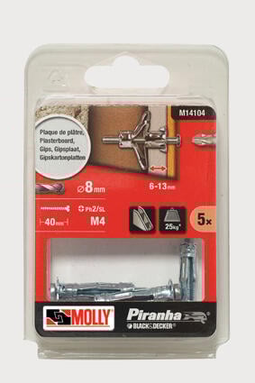 Molly M4 A5 M14104 gipsplugg Ø8 x 40 mm