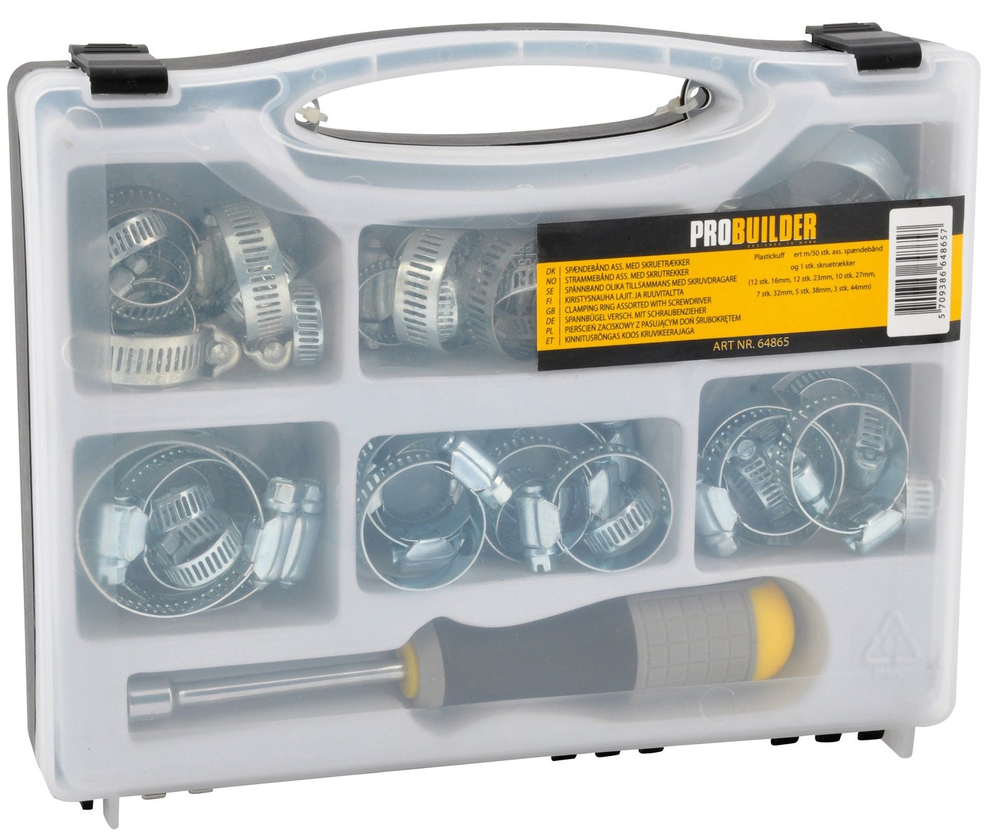 Probuilder slangeklemmesett m/skrutrekker