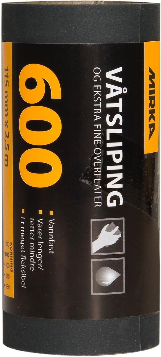 Sliperull våtslip 115mm X 2,5m