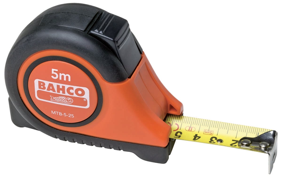 Bahco målebånd 5m 25mm MTB-5-25
