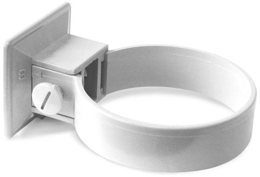 Plastmo rørklammer plast 75mm. hvit sett a2stk.