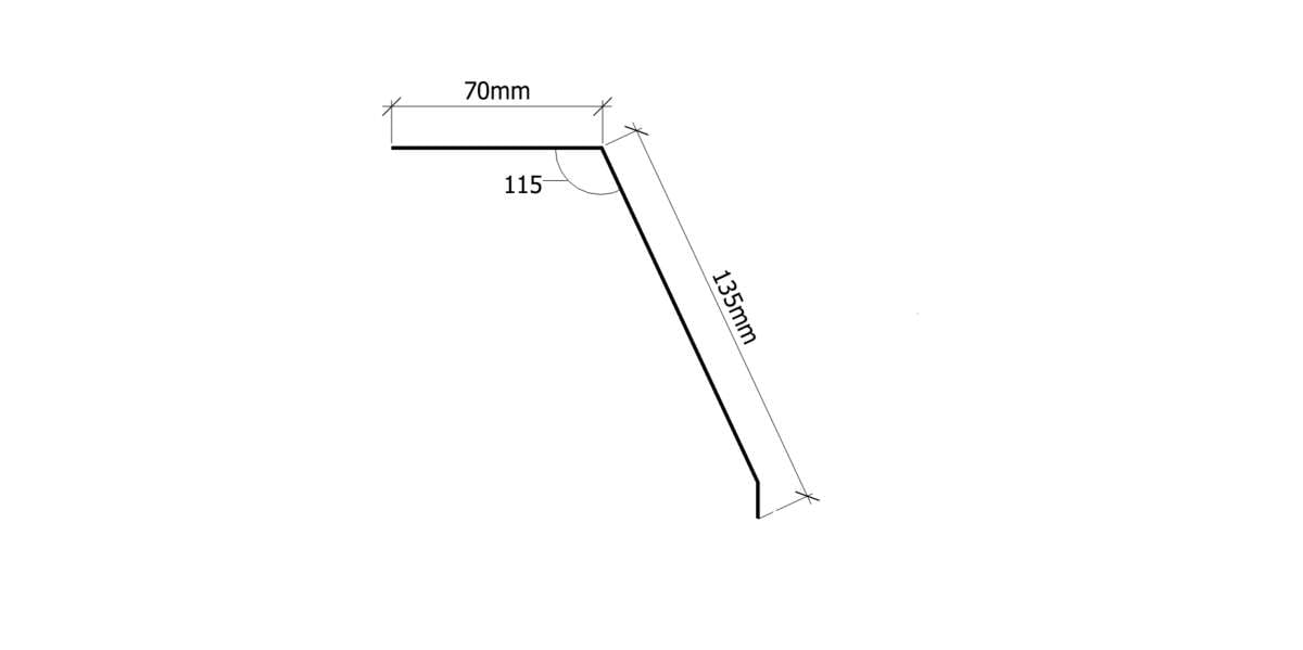 Verform Raft-/takfotbeslag 135 hvit