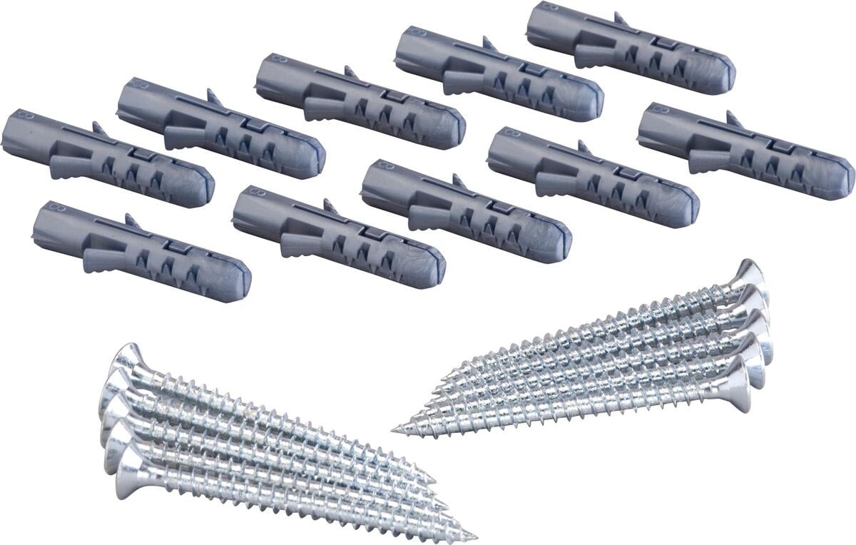 Elfa skruer og plugger 10-pk
