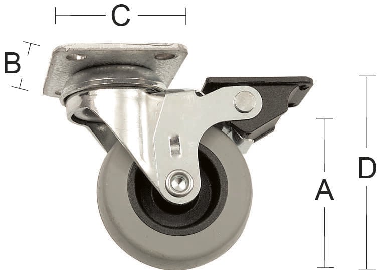 Habo 4110 møbelhjul m/ brems