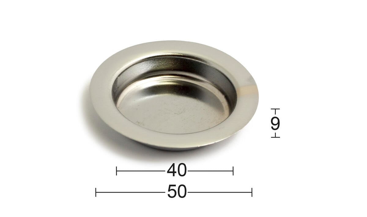 Skyvedørsskål 200 Krom 2pk