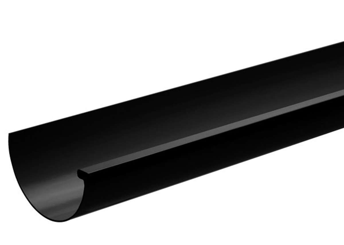 Plast takrenne sort 3 meter HxB 6,1 x 10,8 cm