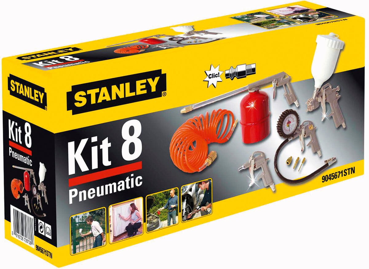 Stanley trykkluftsett 8 deler