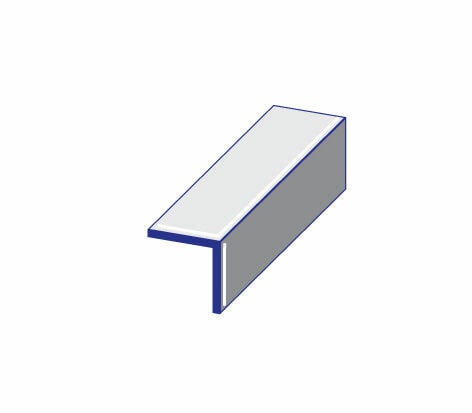 Vinkellist 20x020x2600mm, PVC hvit