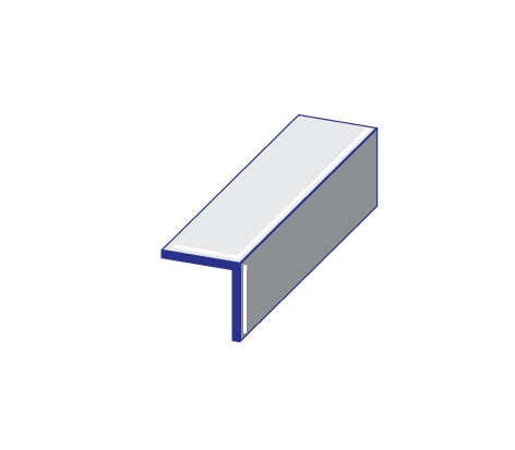 20x020x2600 Vinkellist PVC hvit