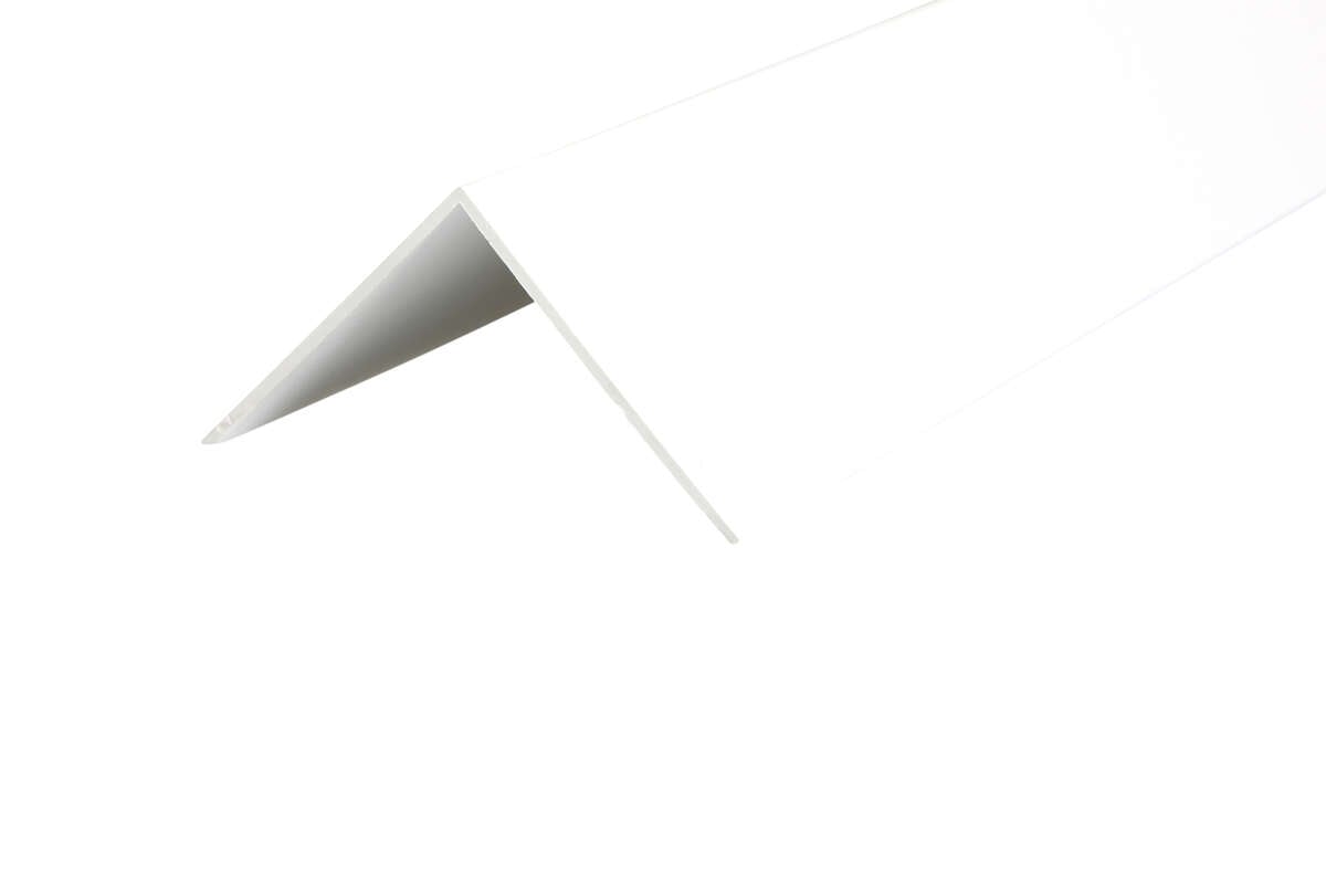 50x050x2600 Vinkellist PVC hvit