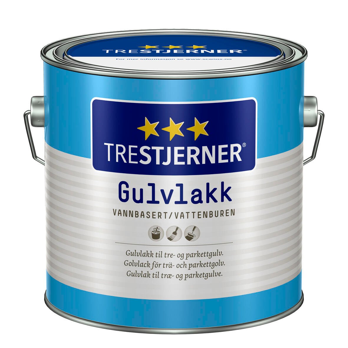 Trestjerner gulvlakk vannbasert halvblank