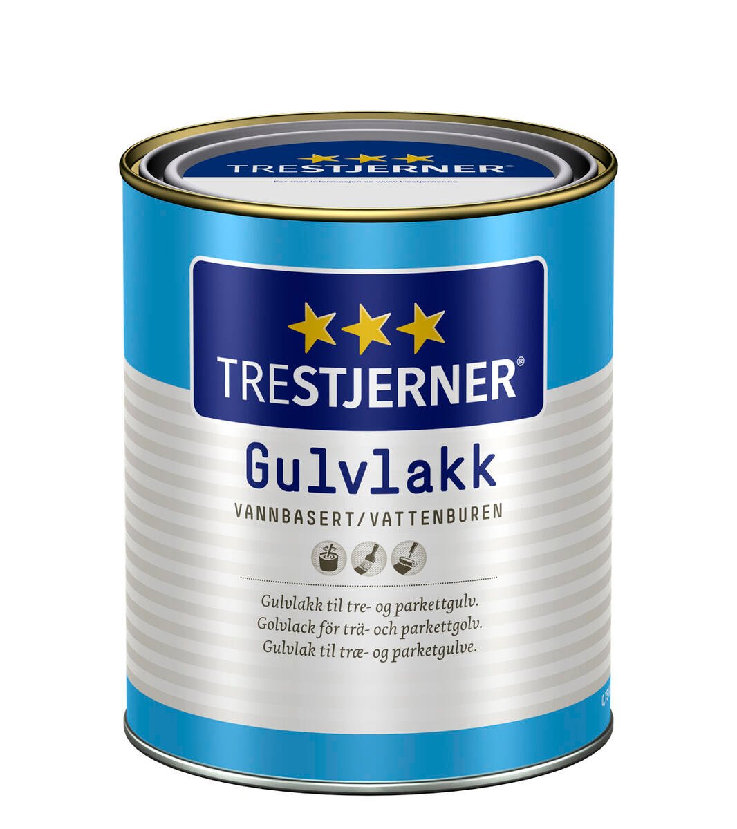 Trestjerner 40/halvblank gulvlakk