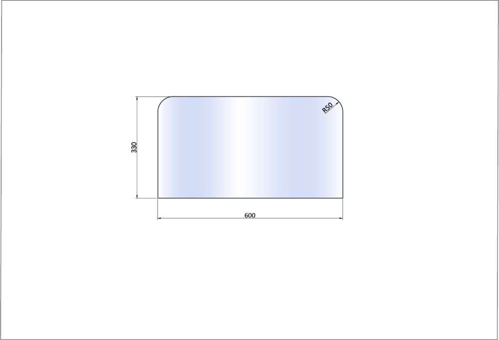 Tolmer frontplate klart glass