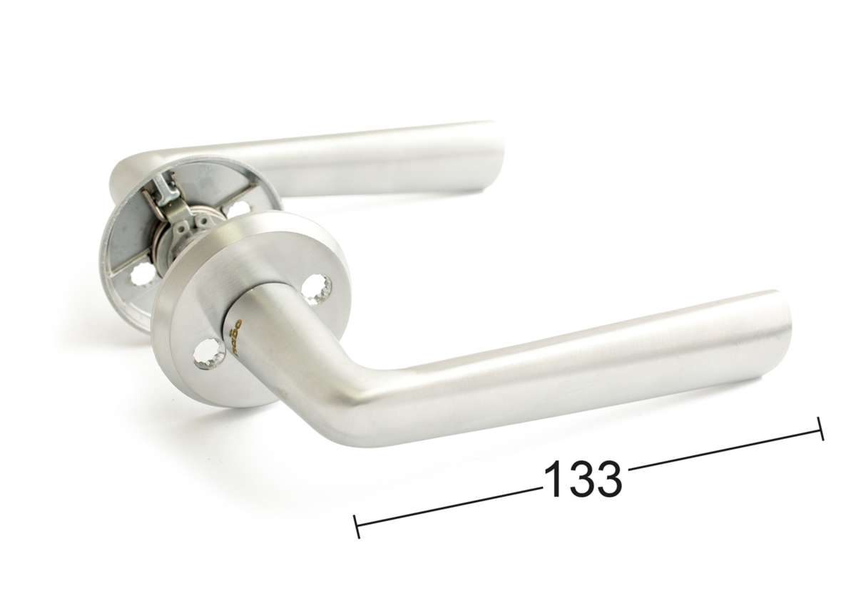 Habo Seattle utvendig dørvrider, børstet krom