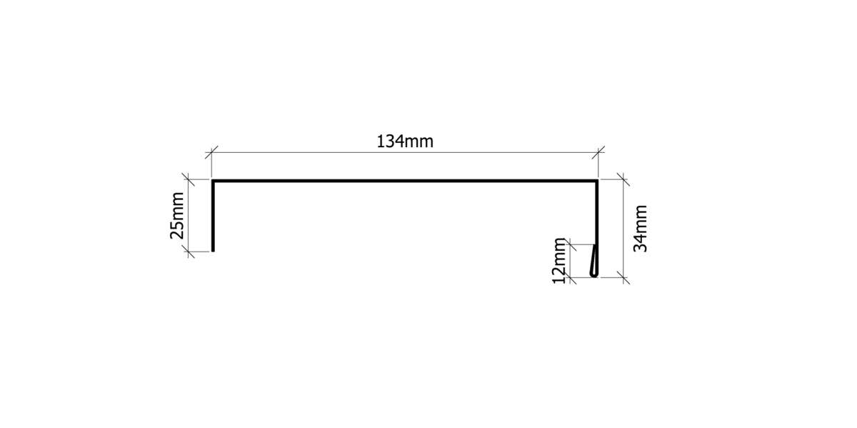 Verform Vindskibeslag klassisk 5" sort