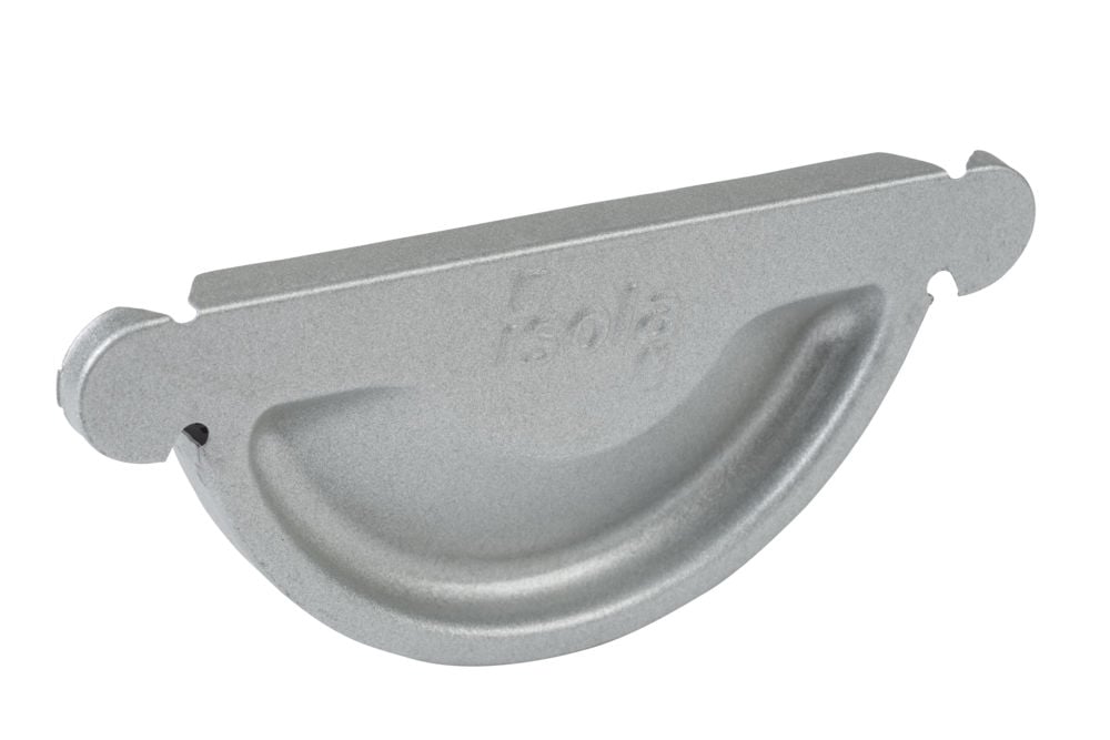 Endestykke stål 125mm silver n