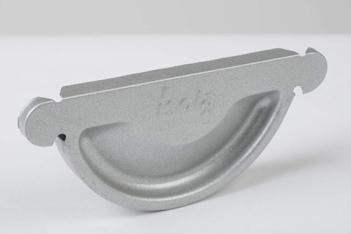 Endestykke stål 125mm silver n