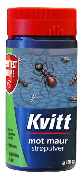 Støpulver kvitt mot maur 250gr.