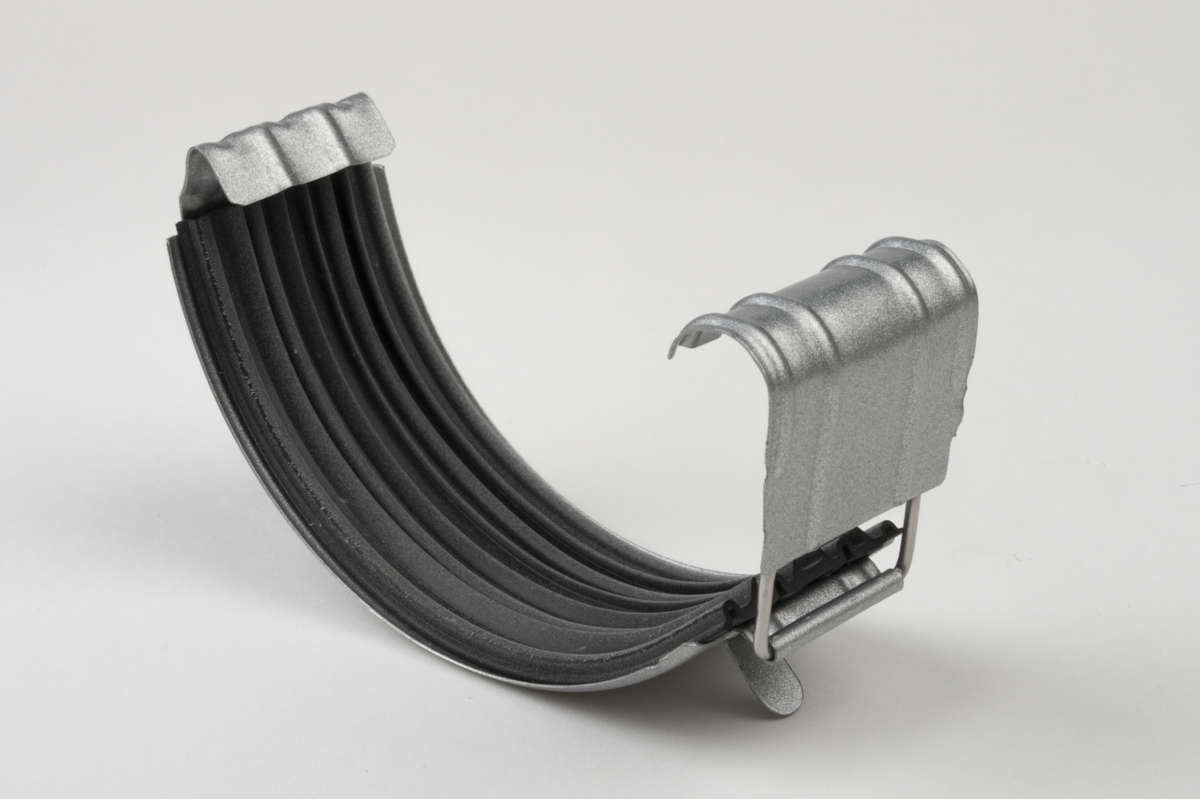 Renneskjøt m/pakn stål 125mm silver