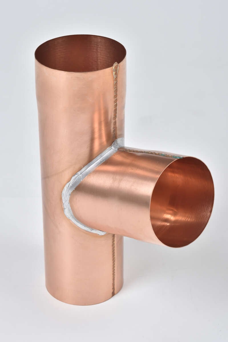 Isola Grenrør 70 grader Kobber 80mm for takrenne