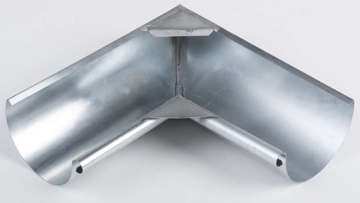 Isola Vinkel Innvendig 90 grader Zink 125mm for takrenne