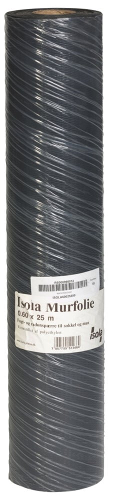 Isola Murfolie 0,60x25m for bunnsvill, overgang grunnmur/vegg