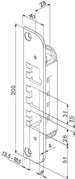 Yale Doorman SL1487-1 sluttstykke