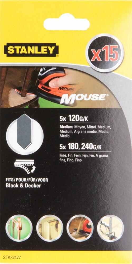 Stanley STA32477 Mouse finger-slipepapir 15-pk