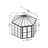 Produkt miniatyrebild Palram - Canopia Oasis hexagonal drivhus 12 fot