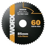 Produkt miniatyrebild Worx WA5036 sagblad Ø 85 mm, 60 T