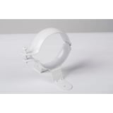 Produkt miniatyrebild Nedløpsklamme stål 75mm hvit
