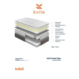 Produkt miniatyrebild Kvile2 madrass med overmadrass 90 x 200 cm