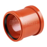 Produkt miniatyrebild Dobbeltmuffe avløpsrør PVC, Ø110 MM
