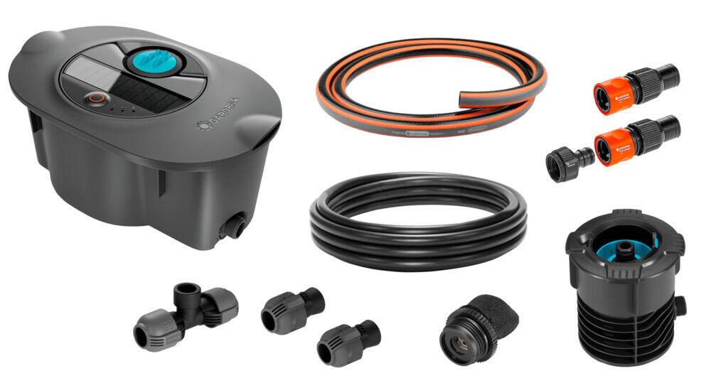 Gardena AquaPrecise solcelledrevet vanningssystem komplett