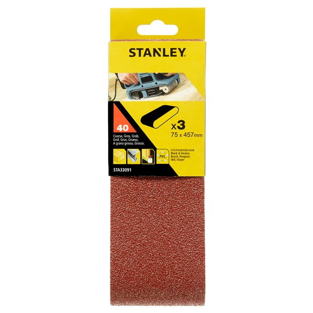 Stanley slipebånd 75x457 40K STA33091