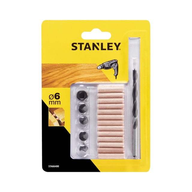 Stanley treplugg sett 6mm STA66400/66401
