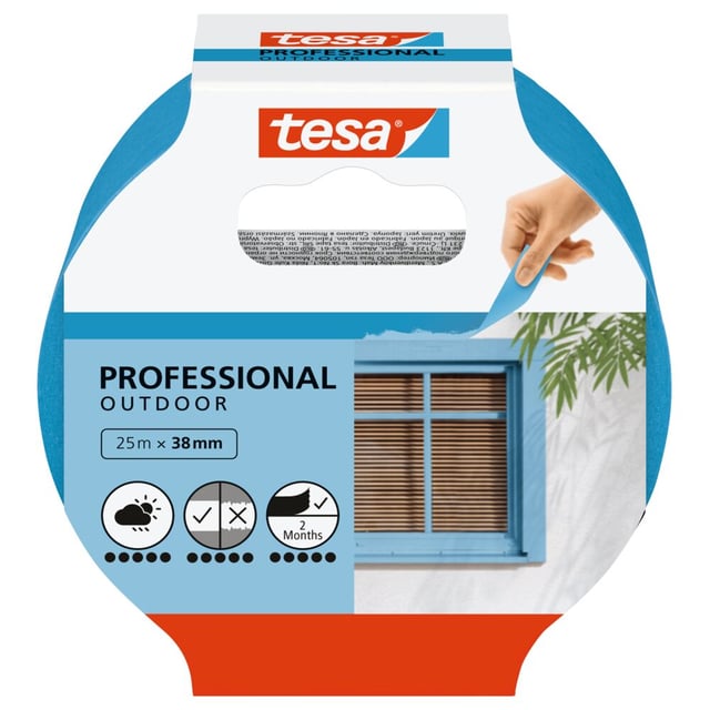 Tesa Malertape Professional Outdoor Blå